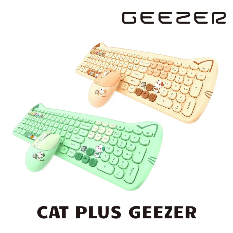 Bàn phím và chuột không dây 2.4Ghz GEEZER CAT PLUS